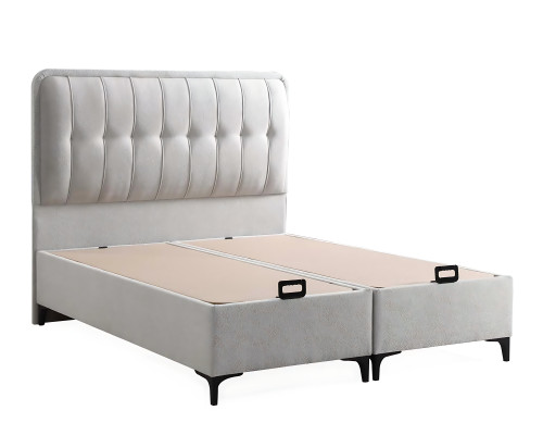 Cama branca moderna com colchão