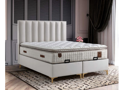 Cama elegante com almofada de encosto