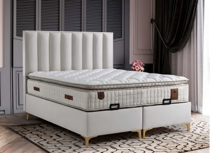 Cama elegante com almofada de encosto