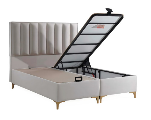 Cama elegante com almofada de encosto