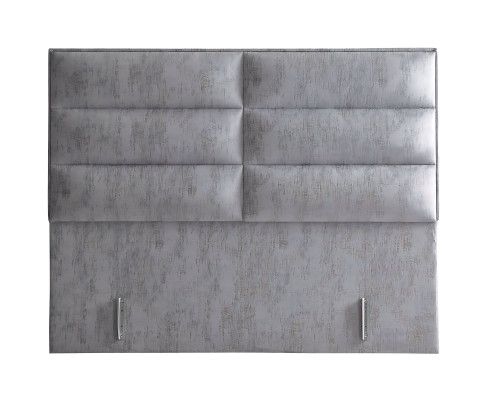 Cama de tecido cinza moderna com colchão