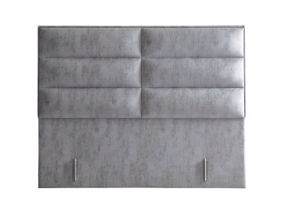 Cama de tecido cinza moderna com colchão