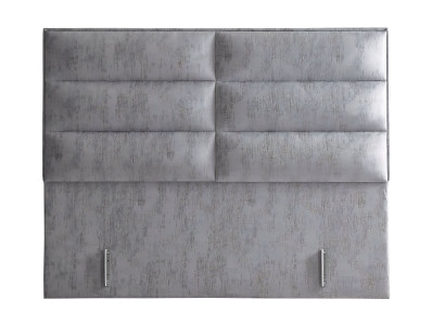 Cama de tecido cinza moderna com colchão