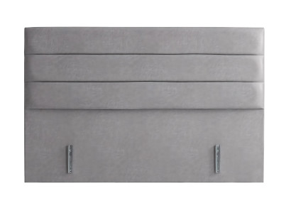 Cama elegante de tecido e madeira com colchão