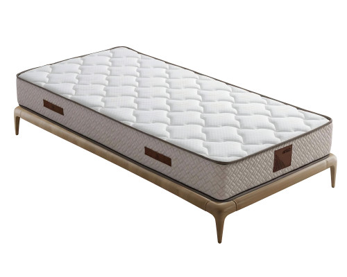 Cama de tecido marrom elegante