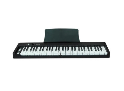 Sintetizador compacto: 61 teclas sensíveis ao toque, leve, opções multifuncionais