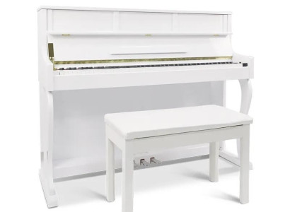 Piano digital branco oferece criatividade e estilo sem limites