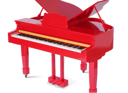 Piano digital vermelho brilhante Piano digital vermelho brilhante