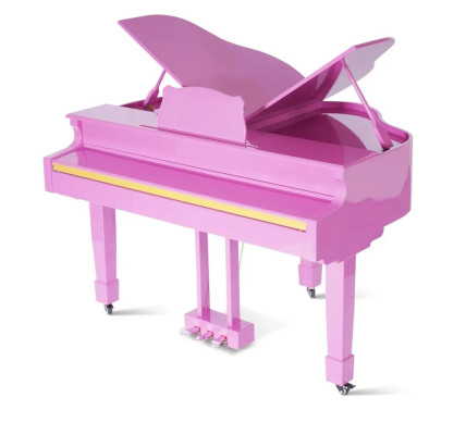 Piano digital brilhante em rosa