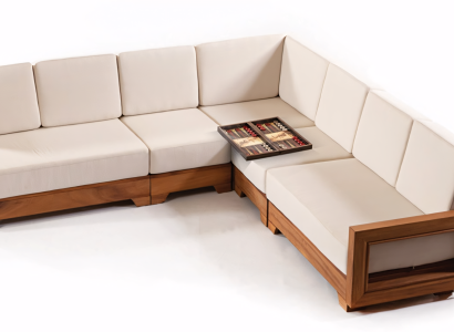 Conjunto de móveis de jardim elegante