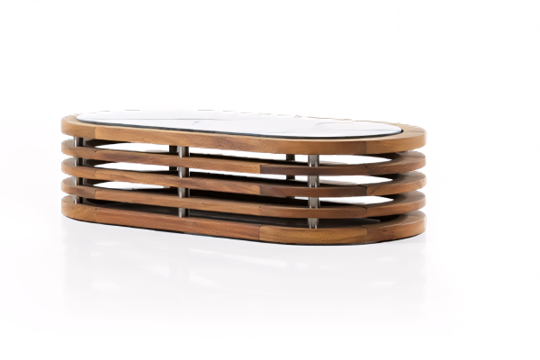 Mesa de sala de estar com padrão vibrante para sua casa