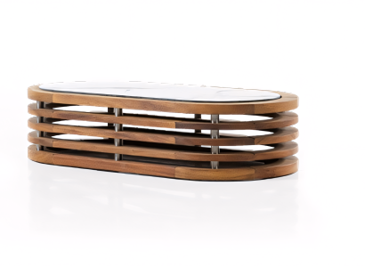 Mesa de sala de estar com padrão vibrante para sua casa