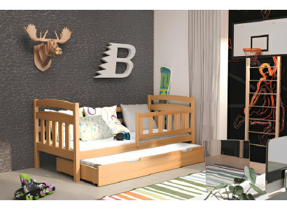 Cama de divã LETTO A CASTELLO Cama de madeira maciça LETTO DOPPIO Cama de divã com 2 camas Nova KACPER2