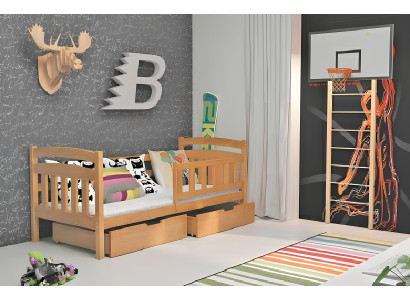 Cama infantil Barnes com colchão e gaveta KACPER 1