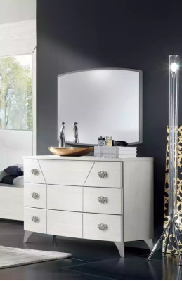 Schlafzimmer Set Bett 2x Nachttische Kommode 6tlg.Design Luxus