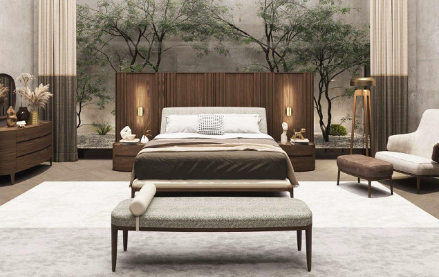 Designer Holz Nachttisch Modernes Design Echtholz Schlafzimmer Möbel