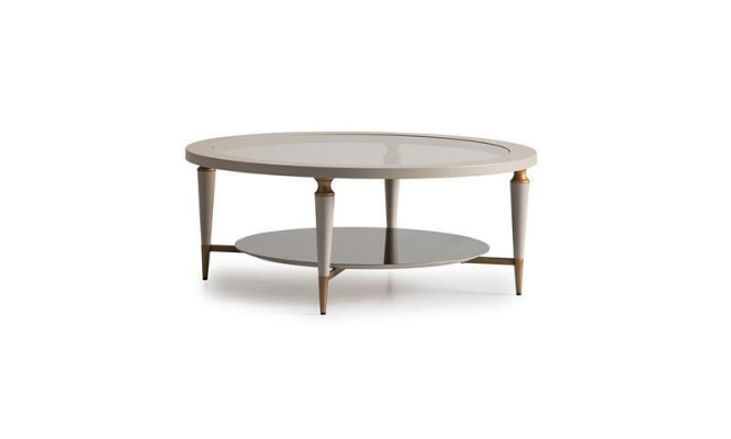 Gruppe Couchtische Beistelltische Set 2tlg Kaffeetische Beige Holz