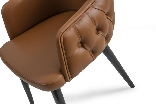 Chestefield Stuhl mit Armlehnen Designer Esszimmer Modern Einrichtung