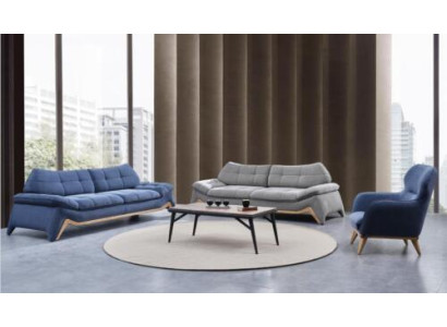 Moderne Wohnzimmer Couchgarnitur 3+3 Sitzer Polster Sessel Sofagarnitur