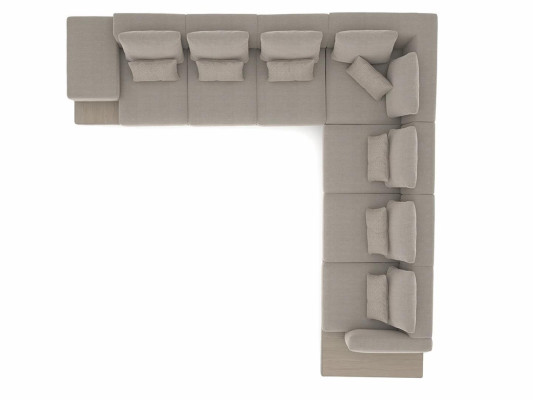 Grau Designer Sofa Couch Polster Textil Ecksofa Polstermöbel Wohnzimmer Neu