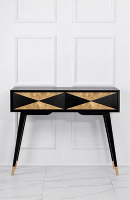 Konsolentisch Tisch Konsole Kommode Abstelltisch Holz Modern Luxus Gold Design