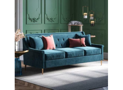Stoff Dreisitzer Relax Sitz Design Couch Lounge Sofas Samt Sofa 3 Sitzer Möbel