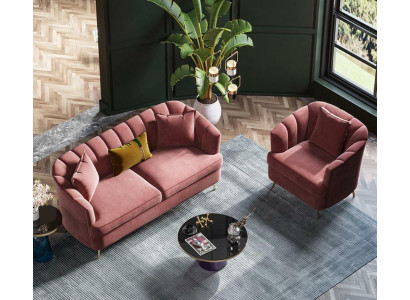 Samt Wohnlandschaft Relax Sitz Design Couch Lounge Sofas Textil Sofa 3 Sitzer