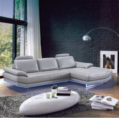 Ledersofa Couch Wohnlandschaft Ecksofa Eck Garnitur Design Modern Sofa 1508