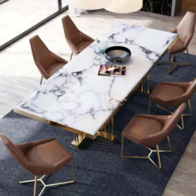 Möbel Tisch Tische Esszimmer Design Küche Luxus Moderner Marmor Esstisch 90x160