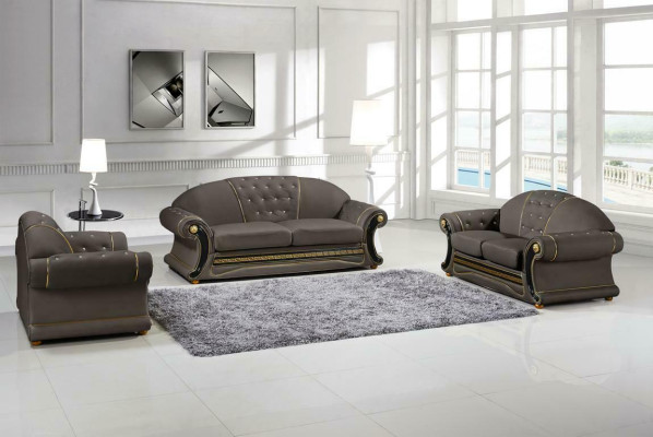 Klassische Designer 3 Sitzer Chesterfield Leder Couch Polster Sitz ohne 2+1 Neu
