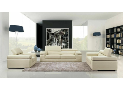 Sofa Couch Polster 3 Sitzer Leder Sofas Couchen Sitz Garnituren Design