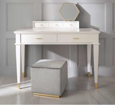  Schminktisch Konsolentisch Konsole Tisch Luxus Holz Schlafzimmer Weiß Modern 