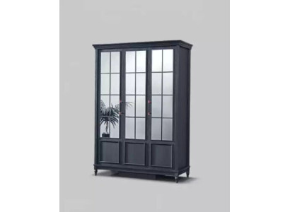 Schwarzer Kleiderschrank Design Schrank Luxus Einrichtung Schlafzimmer Möbel
