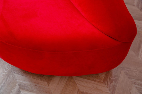 Designer 3 Sitzer sofa Weiße Beige in Form Sofas Couchen Lippen stilvoll