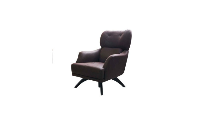 Ohrensessel Einsitzer Sessel Cocktailsessel Stoff Braun Moderne Sitzer