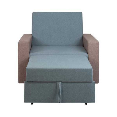 Blauer Sessel Bettfunktion Wohnzimmer Einsitzer Relax Luxus Clubsessel