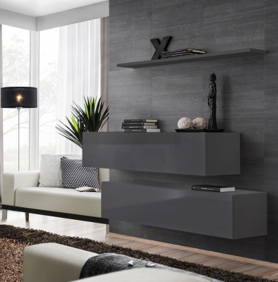 Moderne Wohnwand Einrichtung Luxus Designer Komplette Set 3tlg.Wohnzimmermöbel