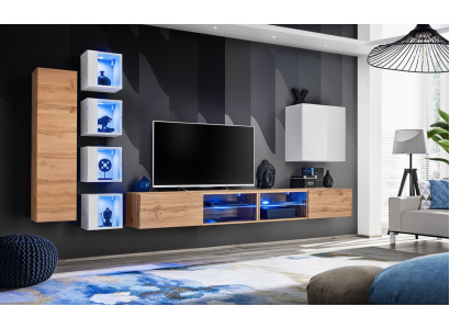 Designer Modern Möbel Wand Regale TV-Ständer Wandschrank Hänge Schrank Holzmöbel