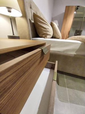 Schlafzimmer Beistelltisch luxus Nachttisch Art deco stil holz hotel neu