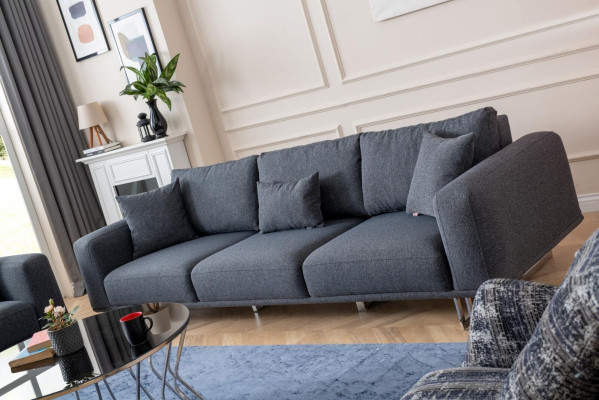 Sofagarnitur 4+1 Sitzer Luxus Garnitur Set Sofas Sessel Stoff Polster