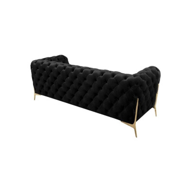 Design Chesterfield Sofa 2-Sitzer Couch Samt Polster Textil Sofas Zweisitzer Neu