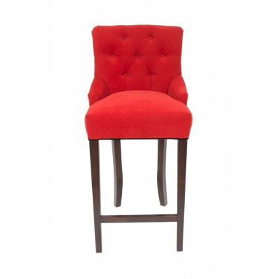 Roter Chesterfield Bar Stuhl Exklusiver Barhocker Lounge Sitz Möbel