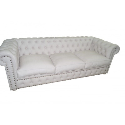 Chesterfield Dreisitzer Couch Polster Sofa Design Leder Sofas Couchen 3 Sitzer