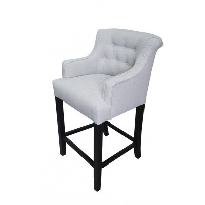 Designer x4 Graue Chesterfield Barhocker Designer Stuhl-Set Polster Lehnstühle