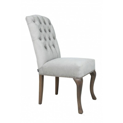 Designer Graue Chesterfield Polster Stühle 10-er Garnitur Hotelstühle Textilsitzer 