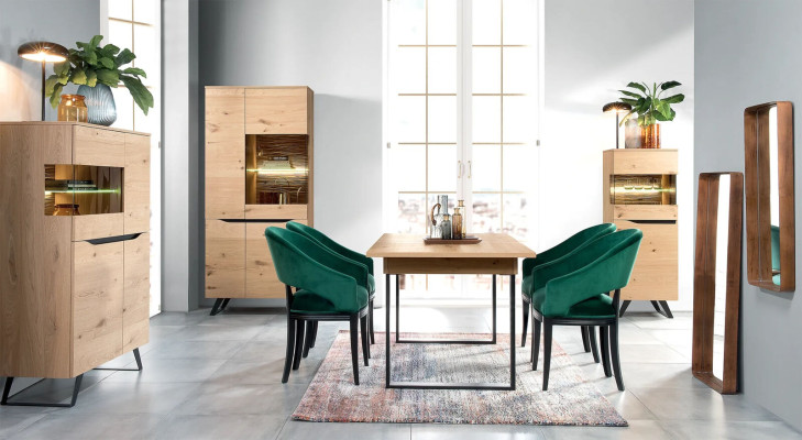 Modern Glas Vitrine Kommodenschrank Holz Designer Schrank Vitrinen Regal neu