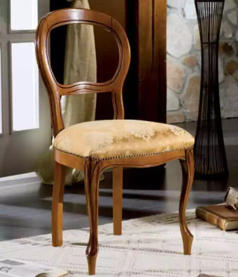 Designer Stuhl Klassischer Esszimmerstuhl Polsterstuhl Textil Möbel