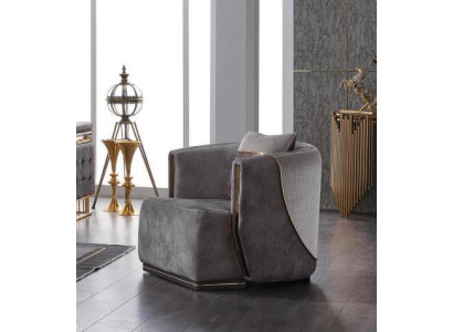 Designer Sessel Wohnzimmer Luxus Modern Sitz Textil Möbel Polstersessel