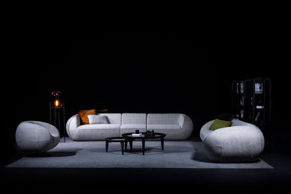 Großer Fünfsitzer Wohnzimmermöbel Textil Couchen Luxus Moderne Möbel