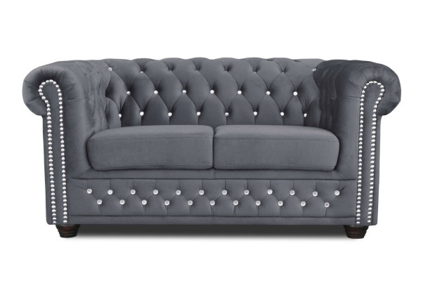 Chesterfield Sofagarnitur 2+1 Sitzer Design Couch Polster Sofa Garnitur Set Neu